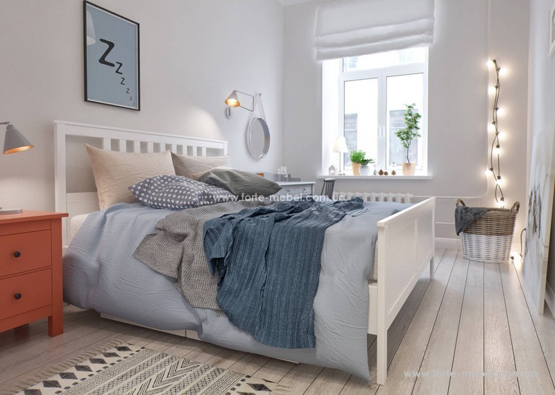 Декор спальни в скандинавском стиле 